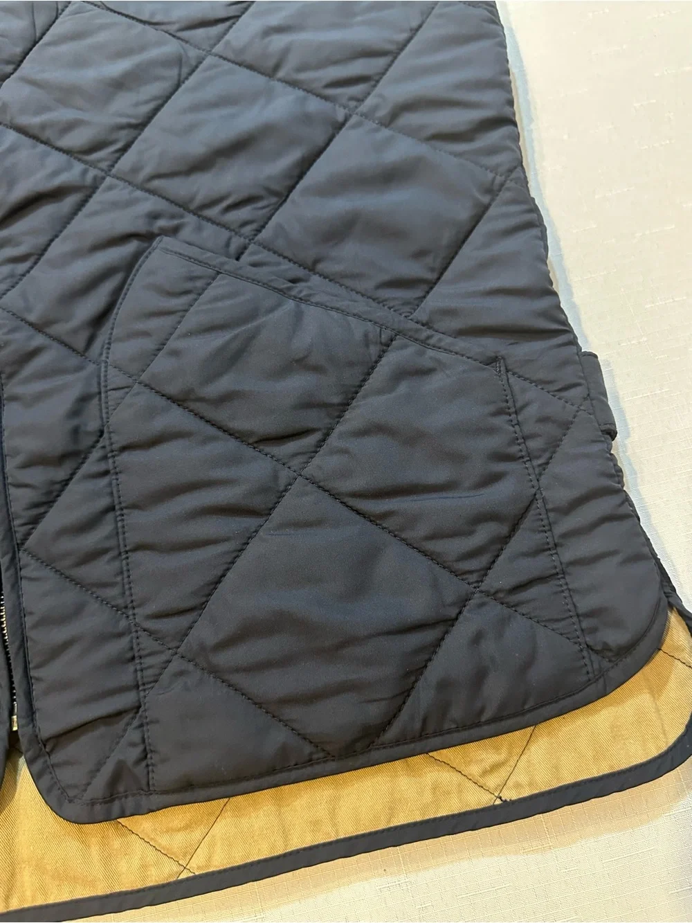 J.Crew Quilted Navy Vest Men’s Medium